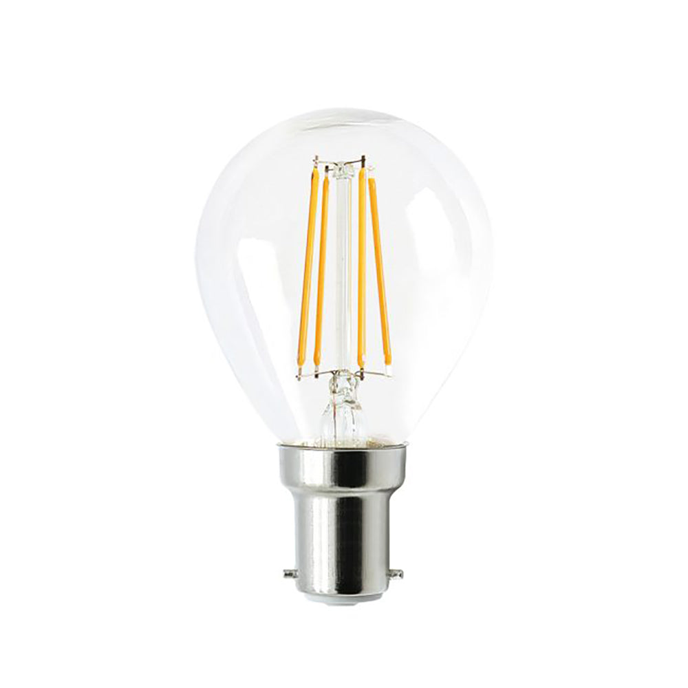 Fancy Round LED Filament Globe SBC 4W 240V Glass 6000K - CF35DIM