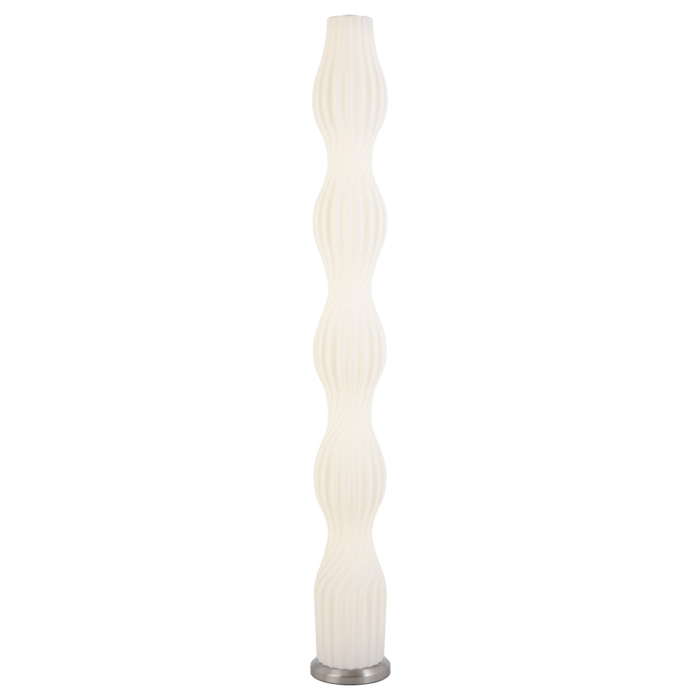 Cholla LED Floor Lamp 24W 4000K Nickel & White - CHOLLA FL-NKWH