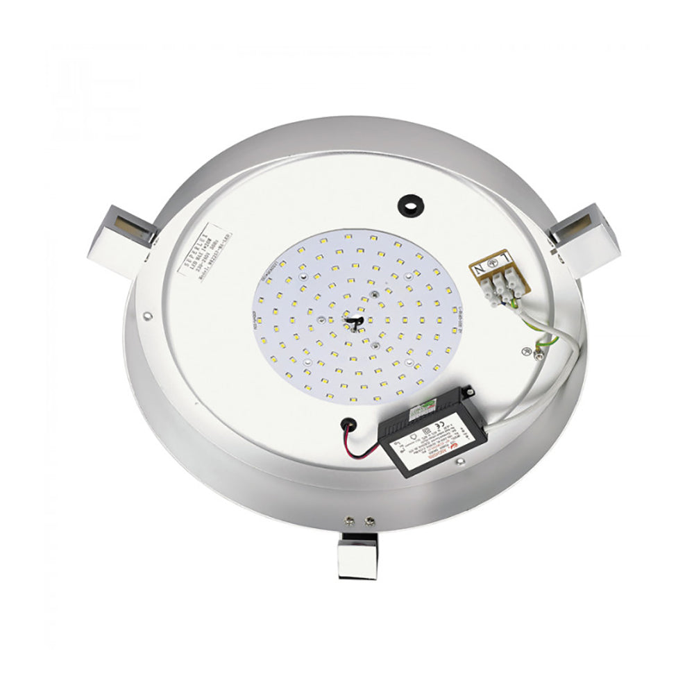 Recessed LED Downlight White / Chrome Glass 3000K - CL2257-CH