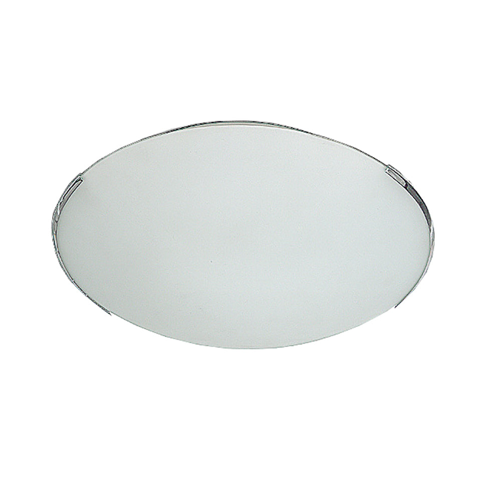 Half Edge LED Oyster Light 8.5W White / Chrome Glass 3000K - CL5003-8
