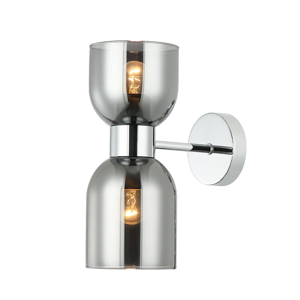 Buy Wall Sconce Australia CLESSIDRA Ellipse Wall 2 Lights Chrome Smokey - CLESSIDRA1W