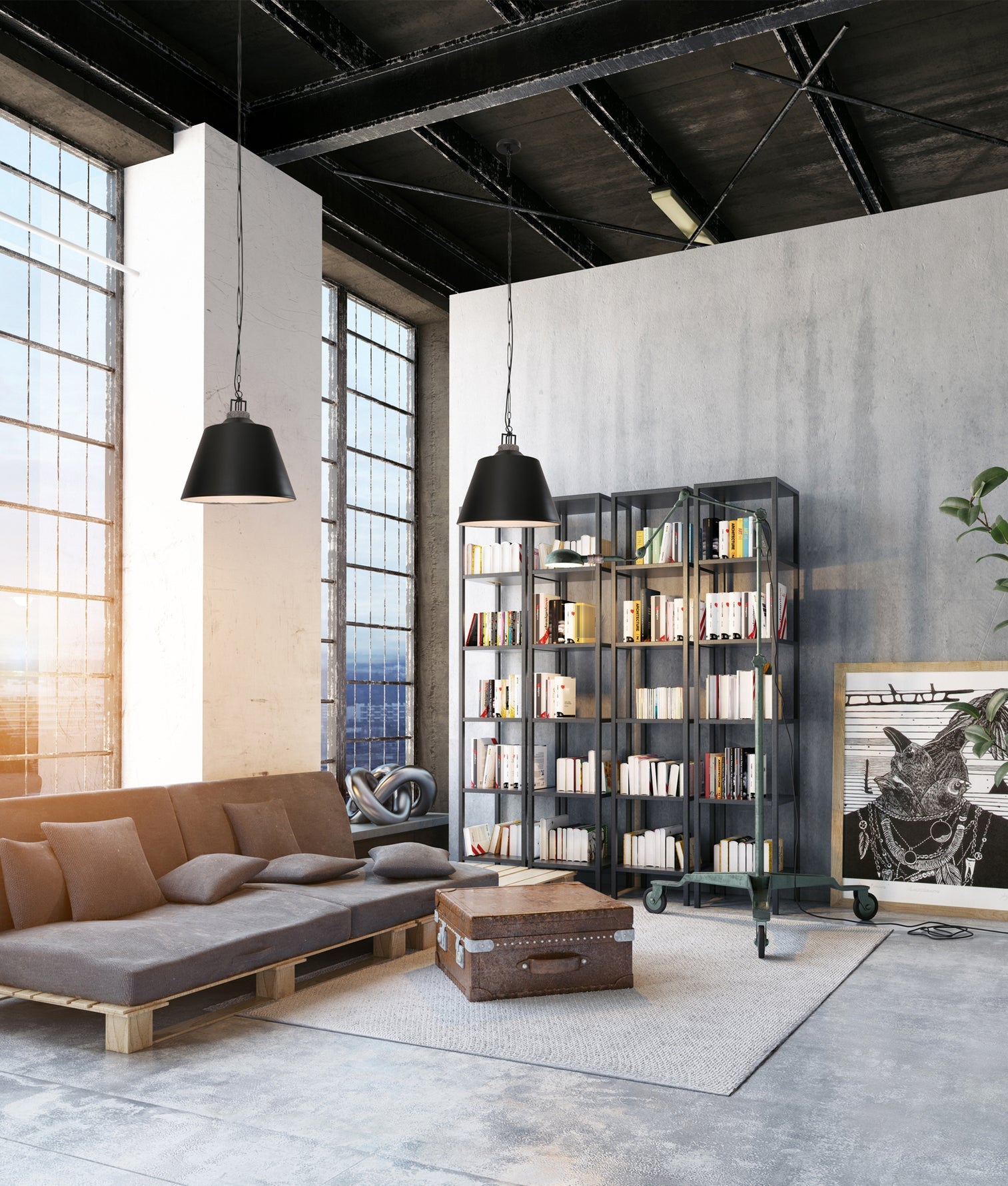 Cloche Bell Shape Pendant Light Black & Grey - CLOCHE1