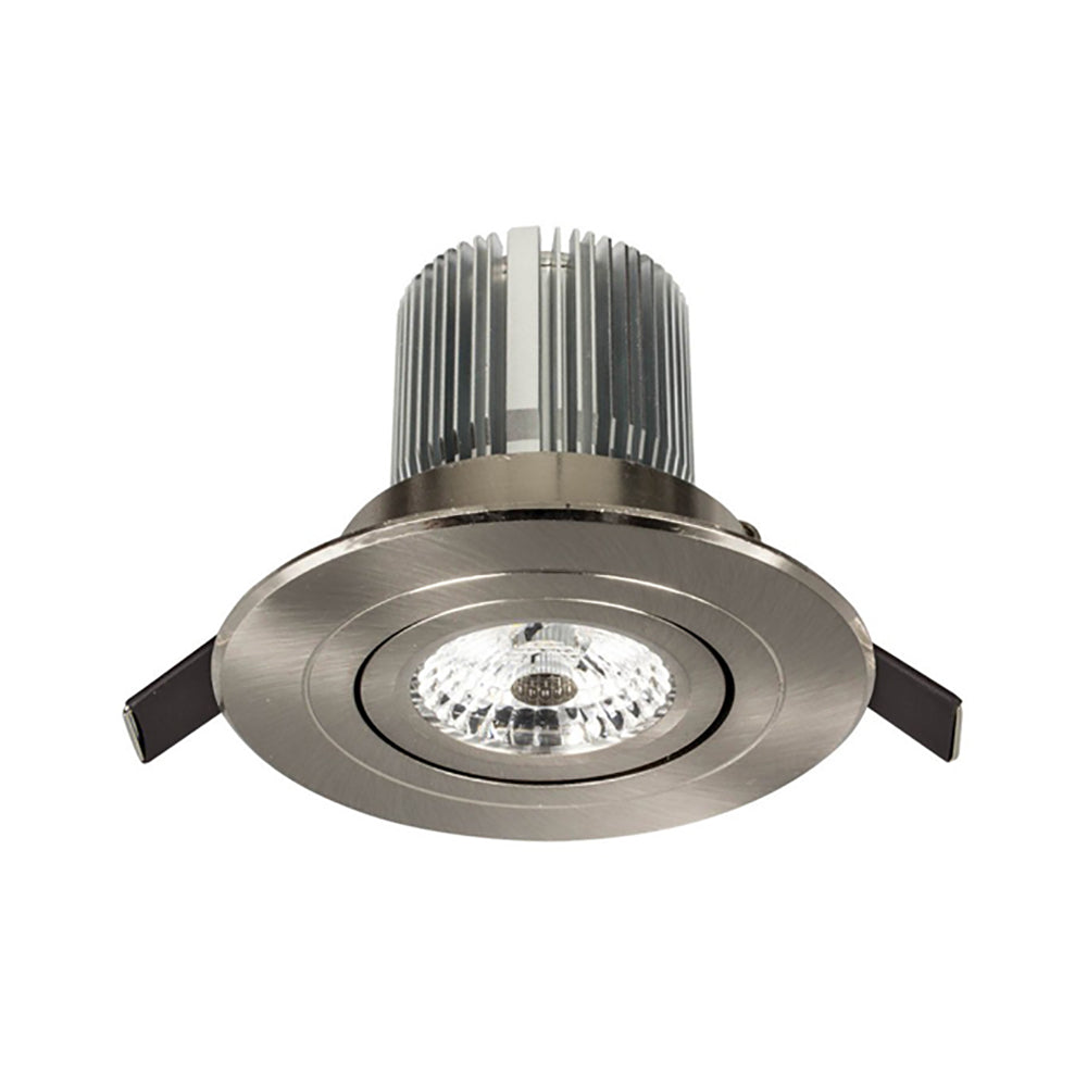 Buy Recessed Downlights Australia Comet Centre Tilt Recessed LED Downlight Dimmable Brushed Nickel 10W TRI - COMET02