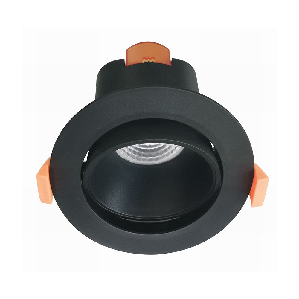 Buy Recessed LED Downlights Australia Comet Round Recessed LED Downlight 9W Black Aluminium 3 CCT - COMET07