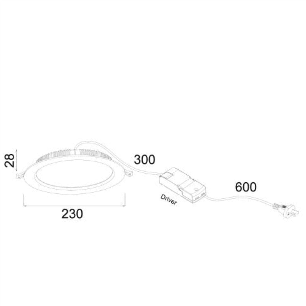 Buy Recessed LED Downlights Australia Cosmotri Recessed LED Downlight White Aluminium 3CCT - COSMOTRI05