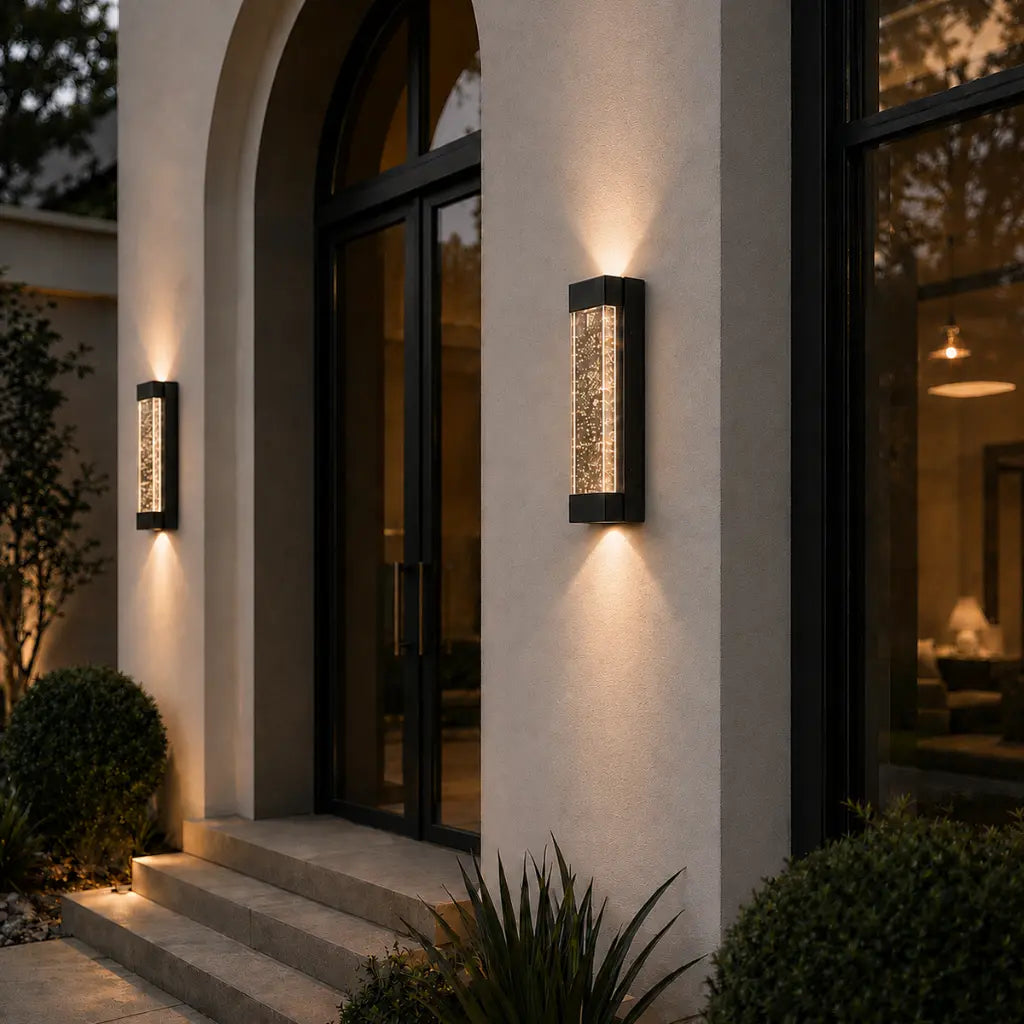 Cresta Small LED Exterior Wall Light 12W 3000K Black - CRESTA EX27-BK