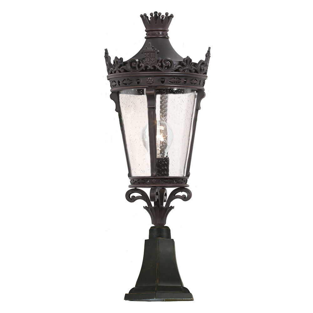 Buy Pillar & Pedestal Lights Australia Crown Pillar Light Large Mount Antique Bronze Aluminium - 1000834