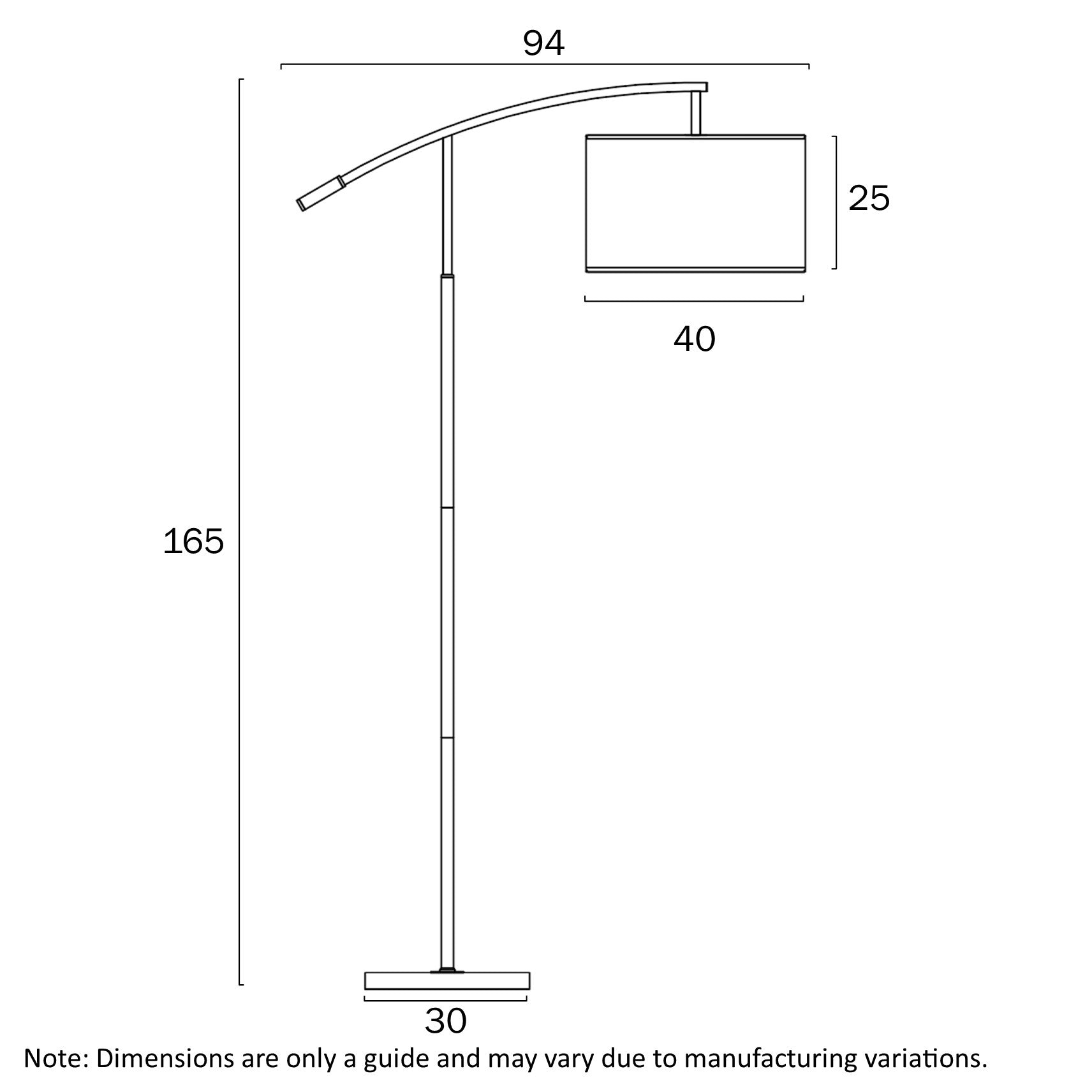 Cruz Floor Lamp Black - CRUZ FL-BKIV