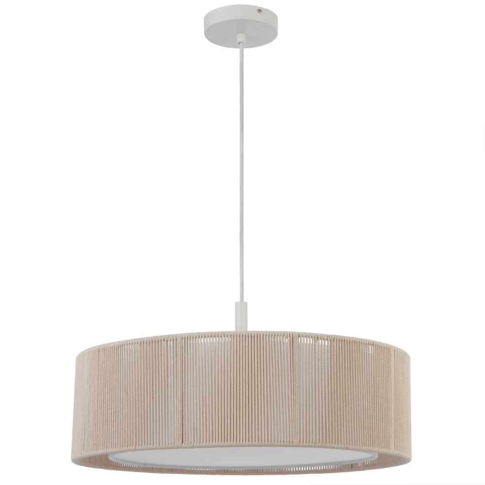 Cusco 500mm Pendant Light Natural & White - CUSCO PE50-NATWH