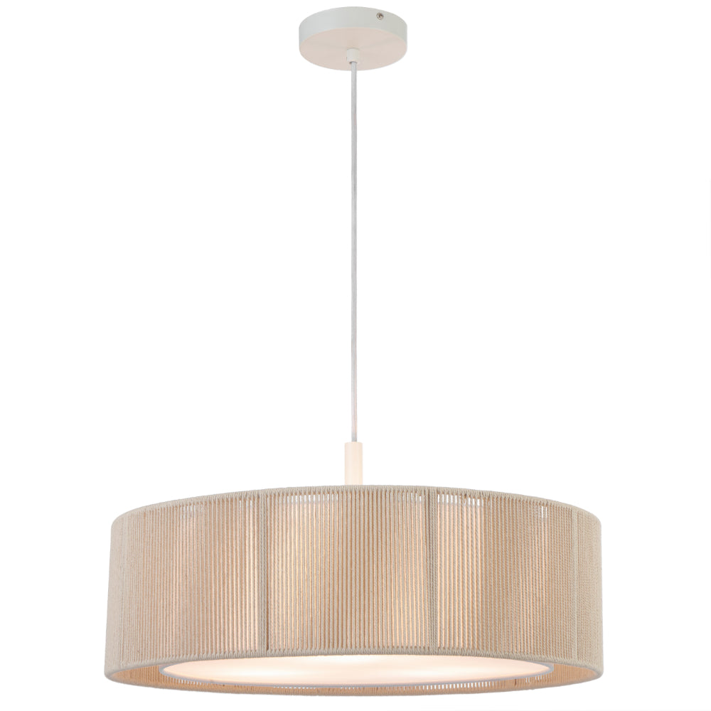 Cusco 500mm Pendant Light Natural & White - CUSCO PE50-NATWH