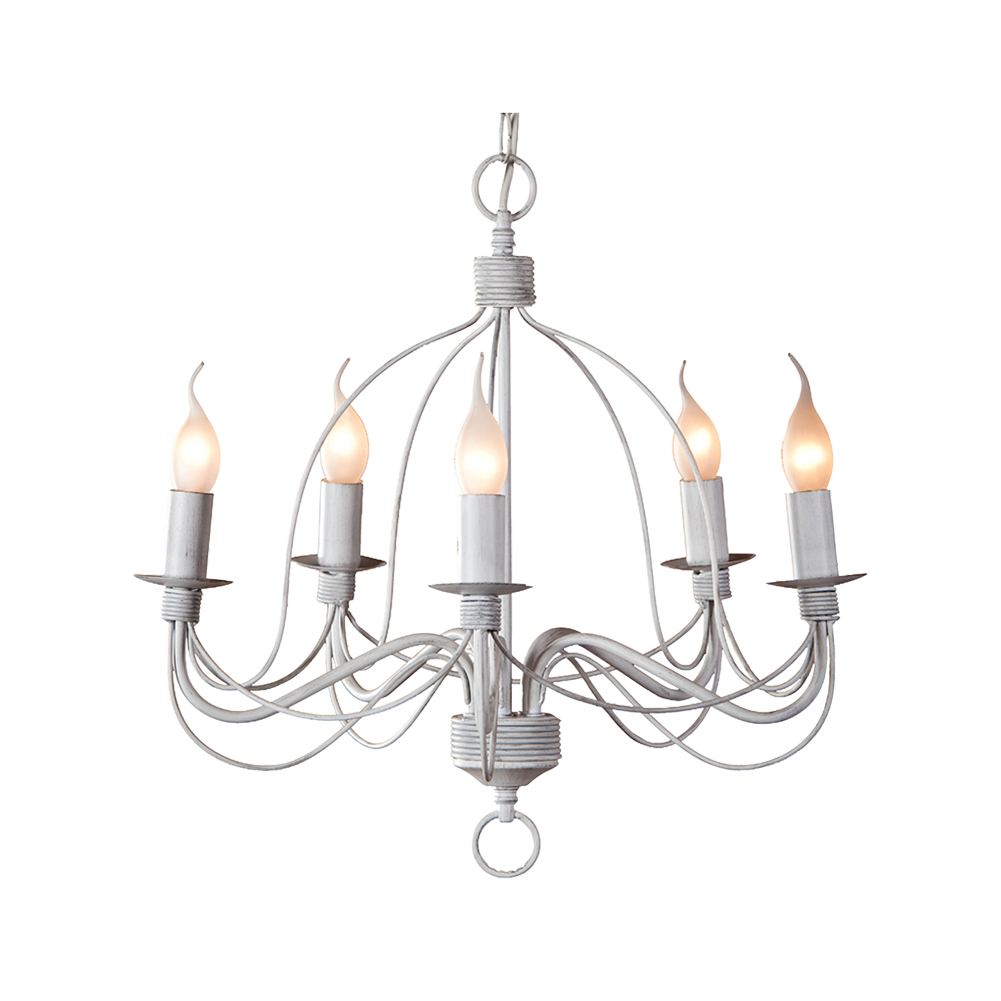 Candice 5 Light Pendant White - MDACAN5WH