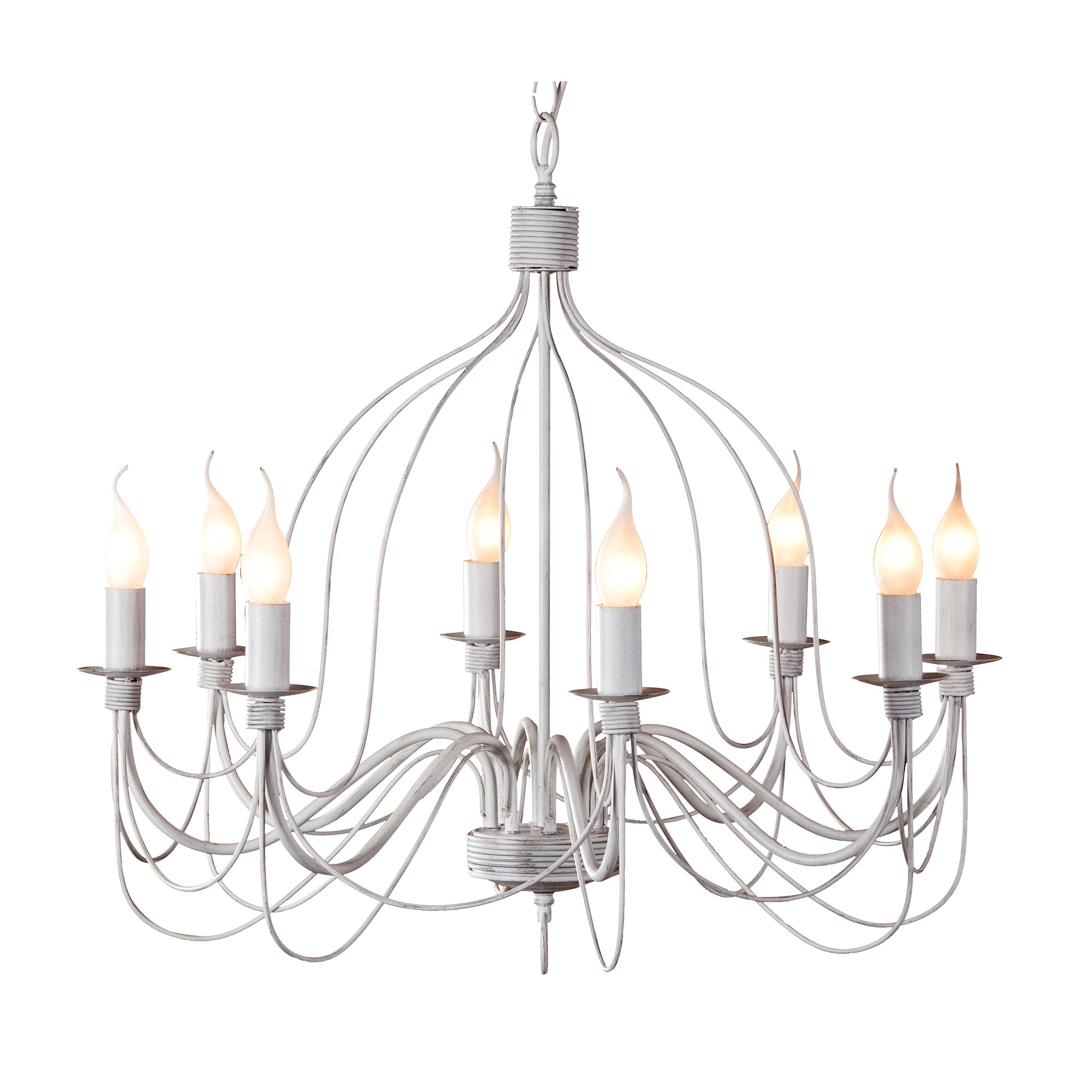 Candice 8 Light Pendant White - MDACAN8WH
