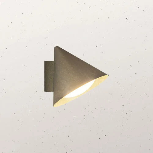 Cone Outdoor Flush Wall Light Pre Aged Brass - IL.286.16.OOB