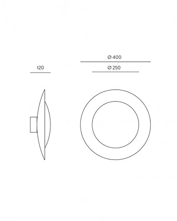 Coss Small LED Wall Light 12W 3000K White & Brass - ARO.A1203/40/BCO-ORO