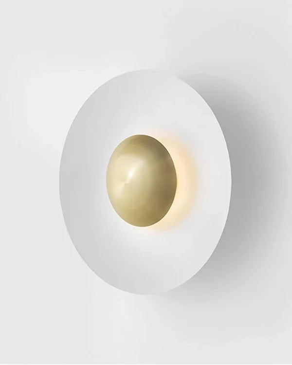 Coss Small LED Wall Light 12W 3000K White & Brass - ARO.A1203/40/BCO-ORO