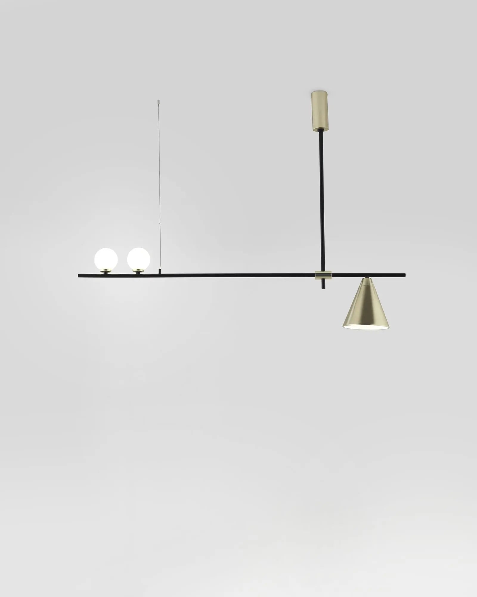 Crane LED Pendant Light 3W 2700k Matte Black & Opal - ARO.C1241