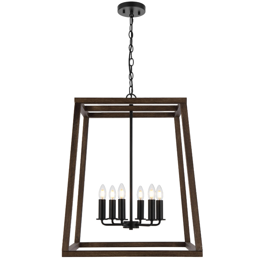 Dalton 6 Light Pendant Black - DALTON PE6-BK