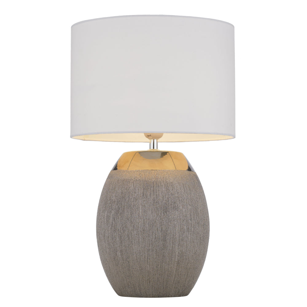 Dillion Table Lamp Silver Base With White Shade - DILLION TL-SLWH