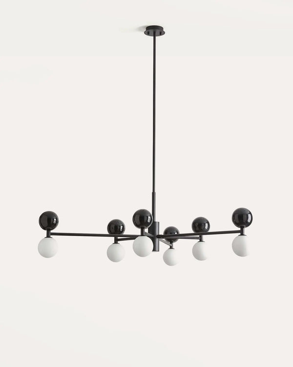 Dalt 6 Light Pendant 5W 2700K Black & Black Marble - ARO.C1280/6/NEG-NEG