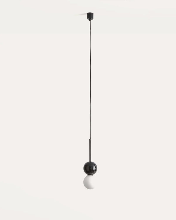 Dalt LED Pendant Black Marble & Black Stem - ARO.C1280/NEG