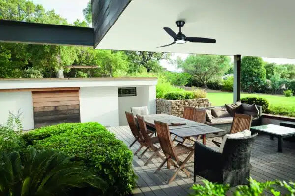 Daytona DC Ceiling Fan With LED Light 52" 3 Blade Matt Black With WIFI Remote - MDDC1333M