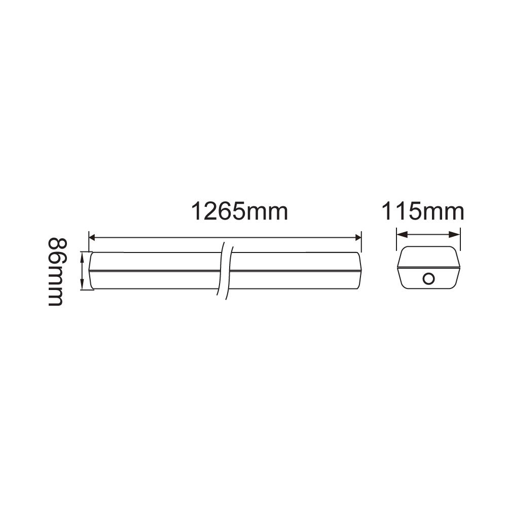 Buy LED Batten Lights Australia Tempest V LED Batten Light L1265mm White Polycarbonate 5 CCT - 211022