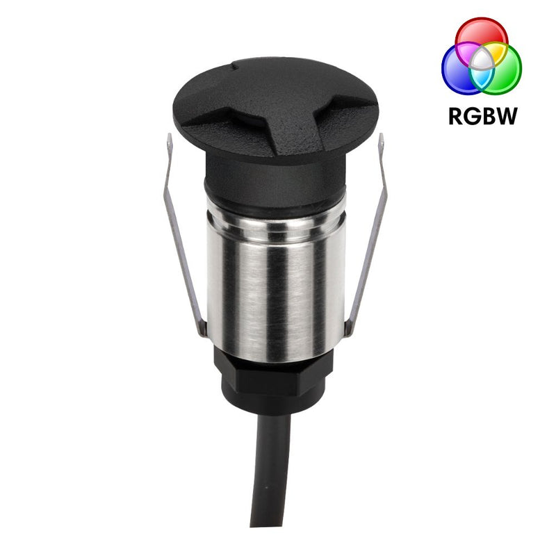 EMIT-25 LED Micro 4-Way Inground Light 24V 1W RGBW Black - 10046