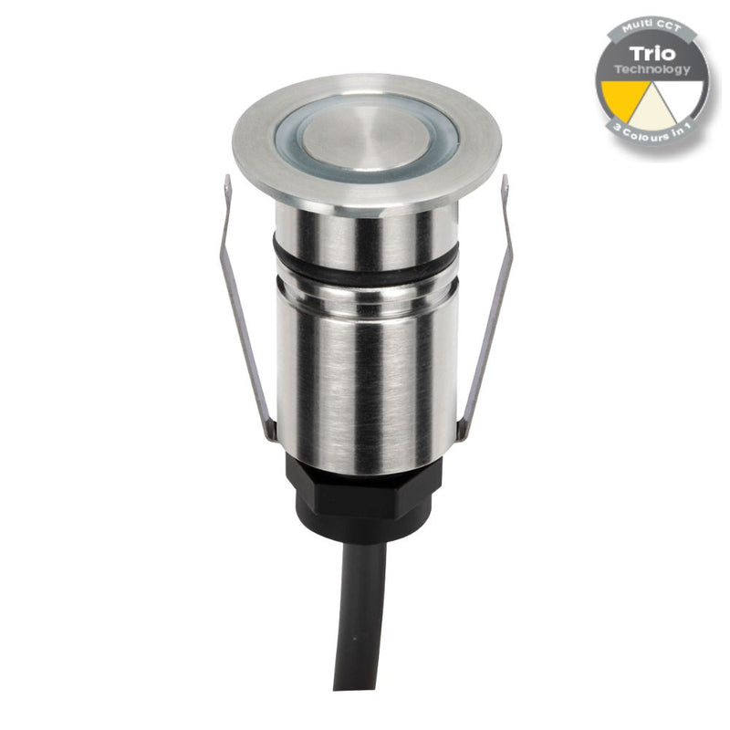 EMIT-25 LED Micro Ring Inground Light 12/24V 1W Tri Colour Stainless Steel - 10018