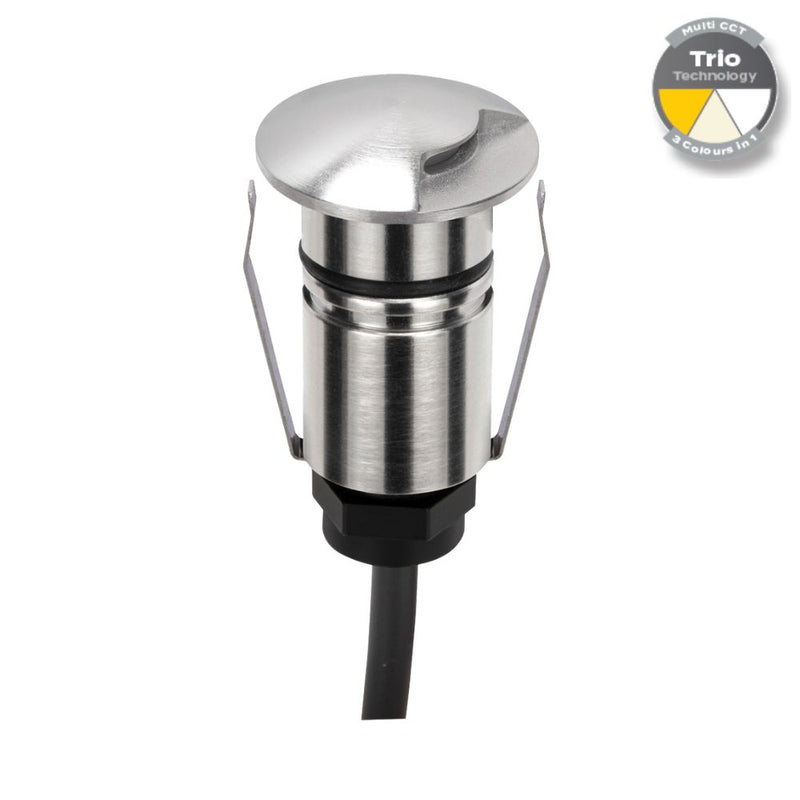 EMIT-25 LED Micro 1-Way Inground Light 12/24V 1W Tri Colour Stainless Steel - 10013