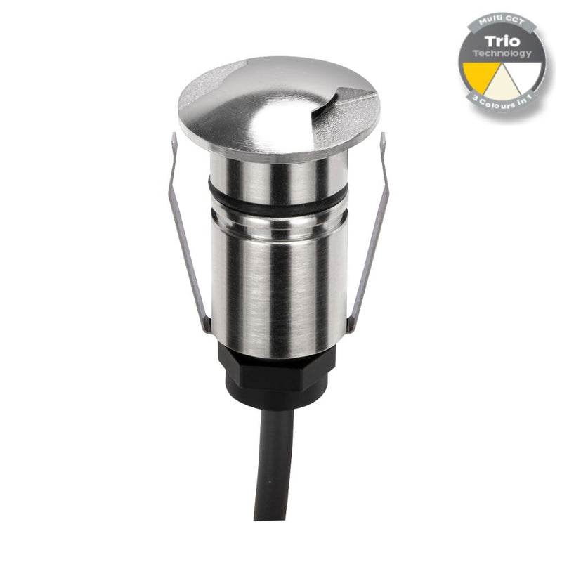 EMIT-25 LED Micro 2-Way Inground Light 12/24V 1W Tri Colour Stainless Steel - 10014