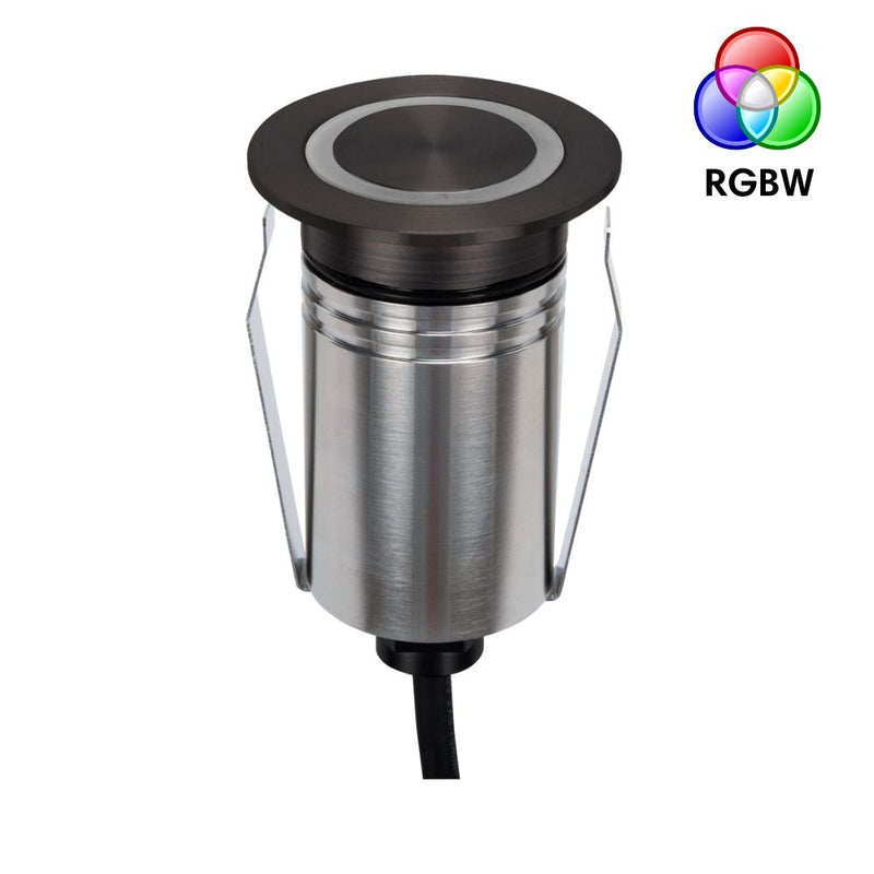 EMIT-55 LED Ring Mini Inground Light 24V 2.5W RGBW Antique Brass - 10165