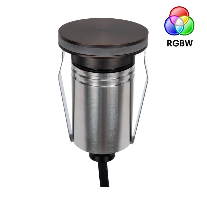 EMIT-55 LED Halo Mini Inground Light 24V 2.5W RGBW Antique Brass - 10164