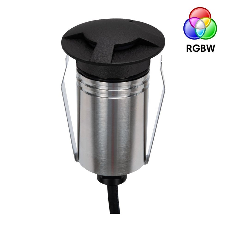 EMIT-55 LED 3-Way Mini Inground Light 24V 2.5W RGBW Black - 10132