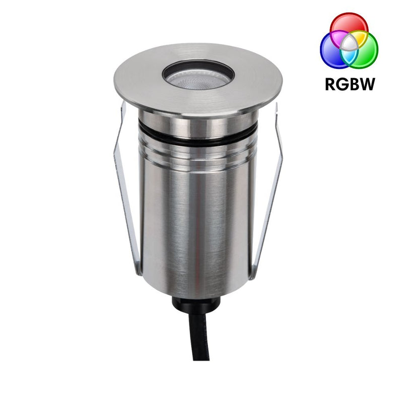 EMIT-55 LED Round Mini Inground Light 24V 2.5W RGBW Stainless Steel - 10137