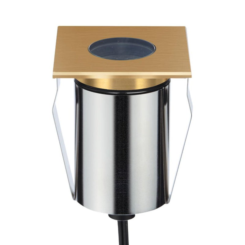 EMIT-85 LED Square Inground Light 24V 6W RGBW Brushed Brass - 10236
