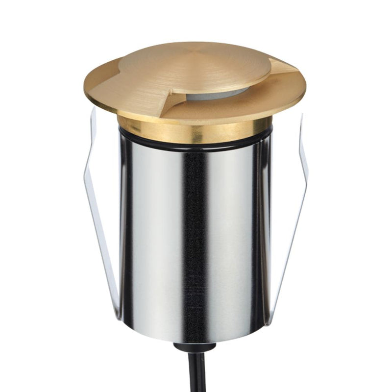EMIT-85 LED 2-Way Inground Light 24V 6W RGBW Brushed Brass - 10239
