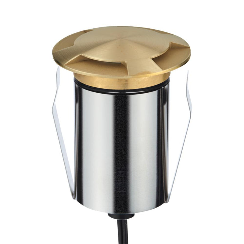 EMIT-85 LED 4-Way Inground Light 24V 6W RGBW Brushed Brass - 10241