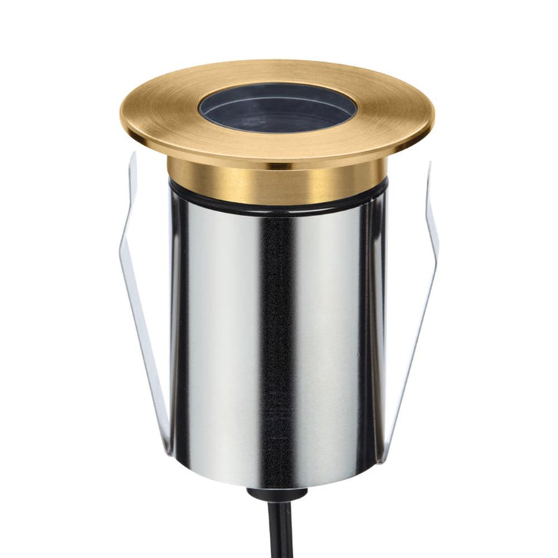 EMIT-85 LED Round Inground Light 24V 6W RGBW Brushed Brass - 10235