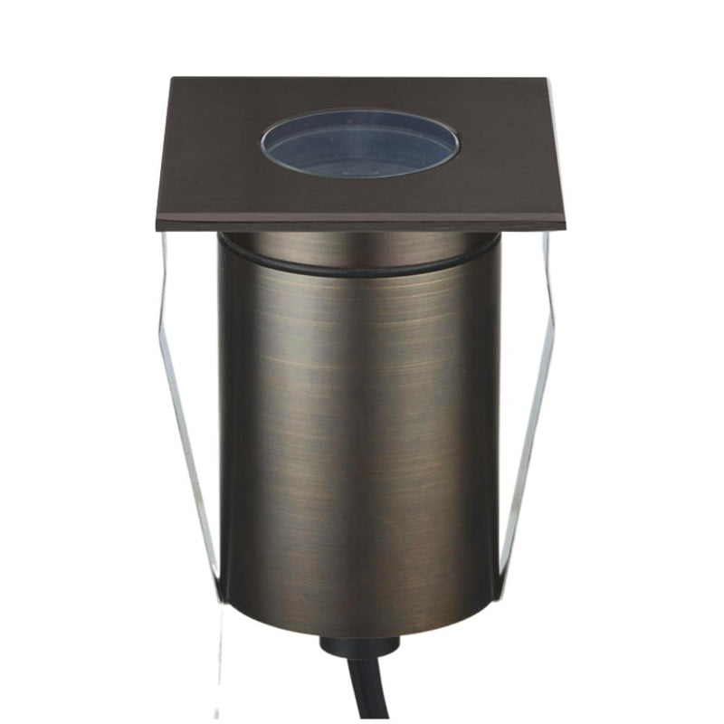 EMIT-85 LED Square Inground Light 12/24V 4W/6W Tri Colour Antique Brass - 10206