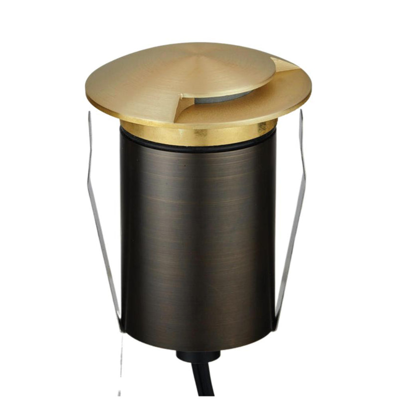 EMIT-85 LED 1-Way Inground Light 12/24V 4W/6W Tri Colour Brushed Brass - 10198