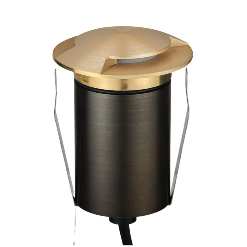 EMIT-85 LED 2-Way Inground Light 12/24V 4W/6W Tri Colour Brushed Brass -  10199