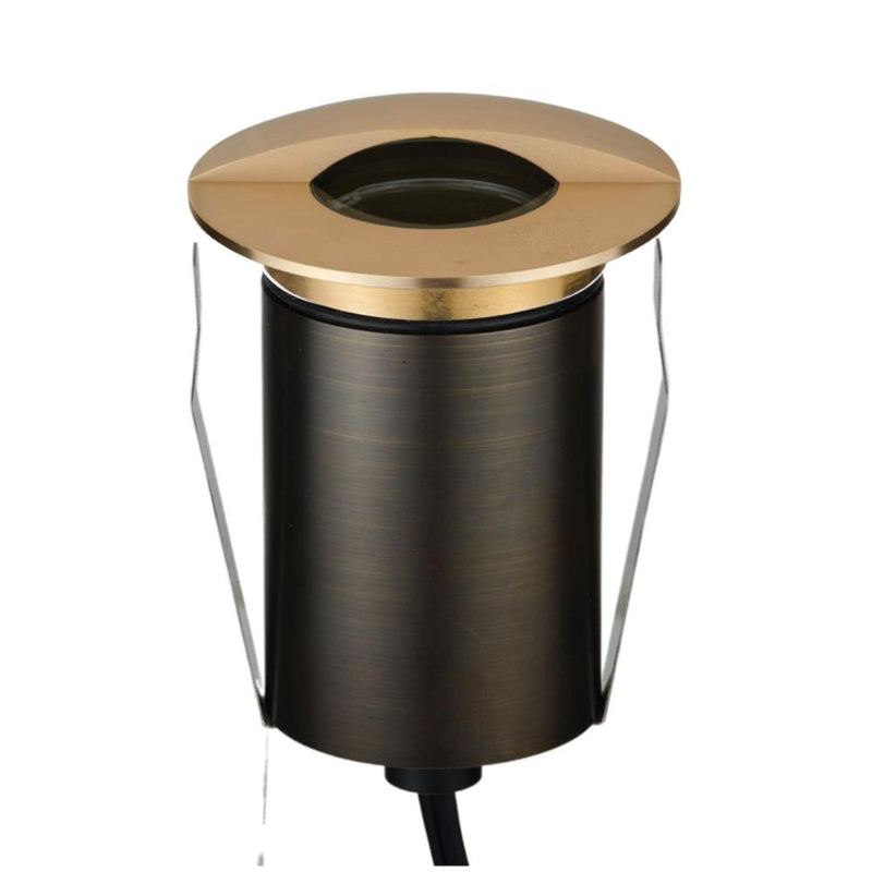 EMIT-85 LED Eyelid Inground Light 12/24V 4W/6W Tri Colour Brushed Brass - 10197