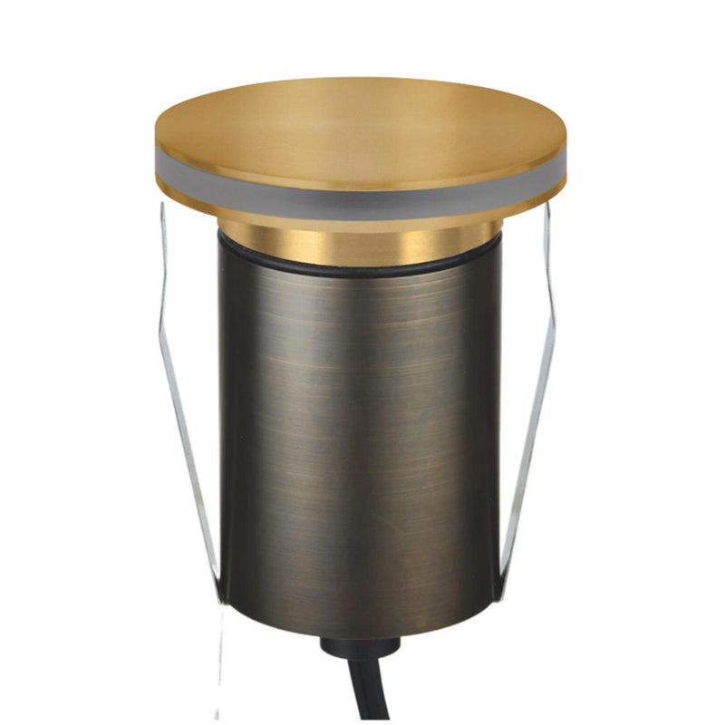 EMIT-85 LED Halo Inground Light 12/24V 4W/6W Tri Colour Brushed Brass - 10202