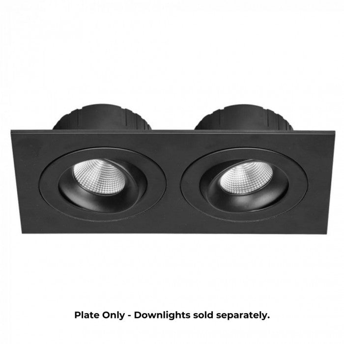 Downlight Frame 2 lights Black - LDL-PLATE2-BL