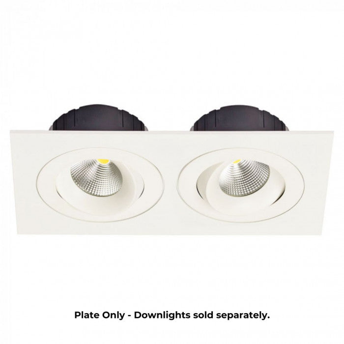 Downlight Frame 2 lights White - LDL-PLATE2-WH