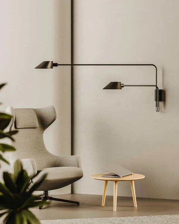 Duo Wall Light Matte Black - ARO.A1170/2