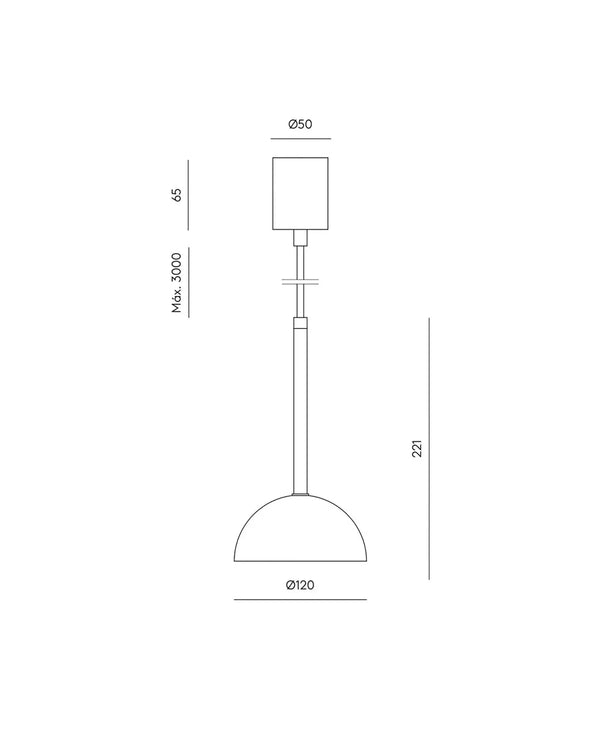 Dussa LED Pendant 9W 2700K Matte Brass & White - ARO.C1307/ORO-BCO