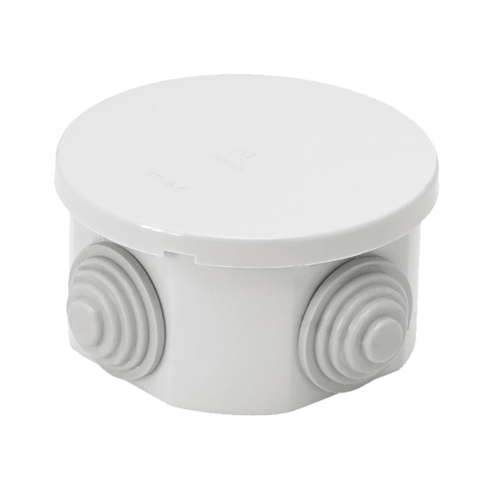 Buy Accessories & More Australia Round Electrical Enclosure Snap on Lid Silver / Grey plastic - EER65