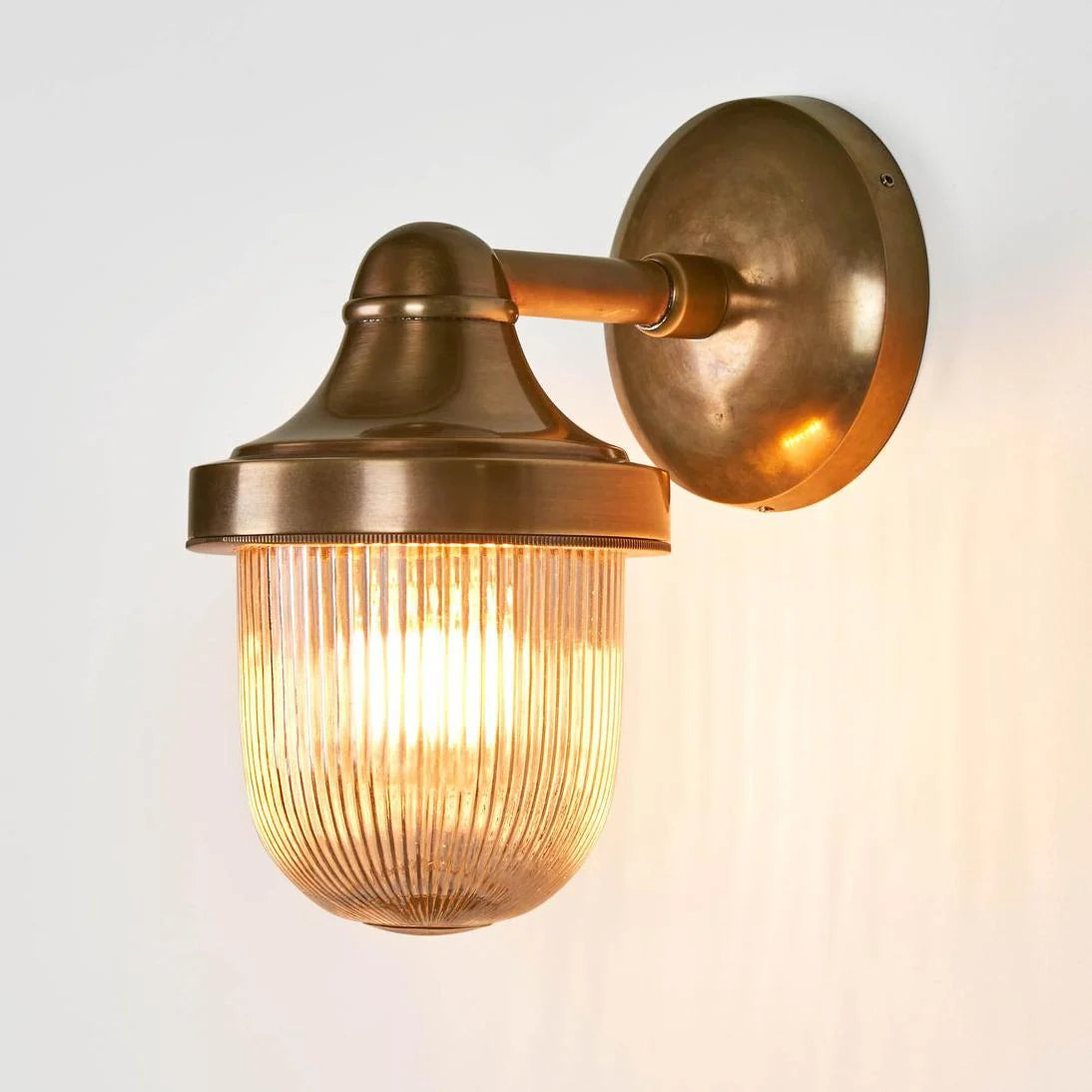 Jade Outdoor Wall Light Brass & Clear - ELPIM31070AB
