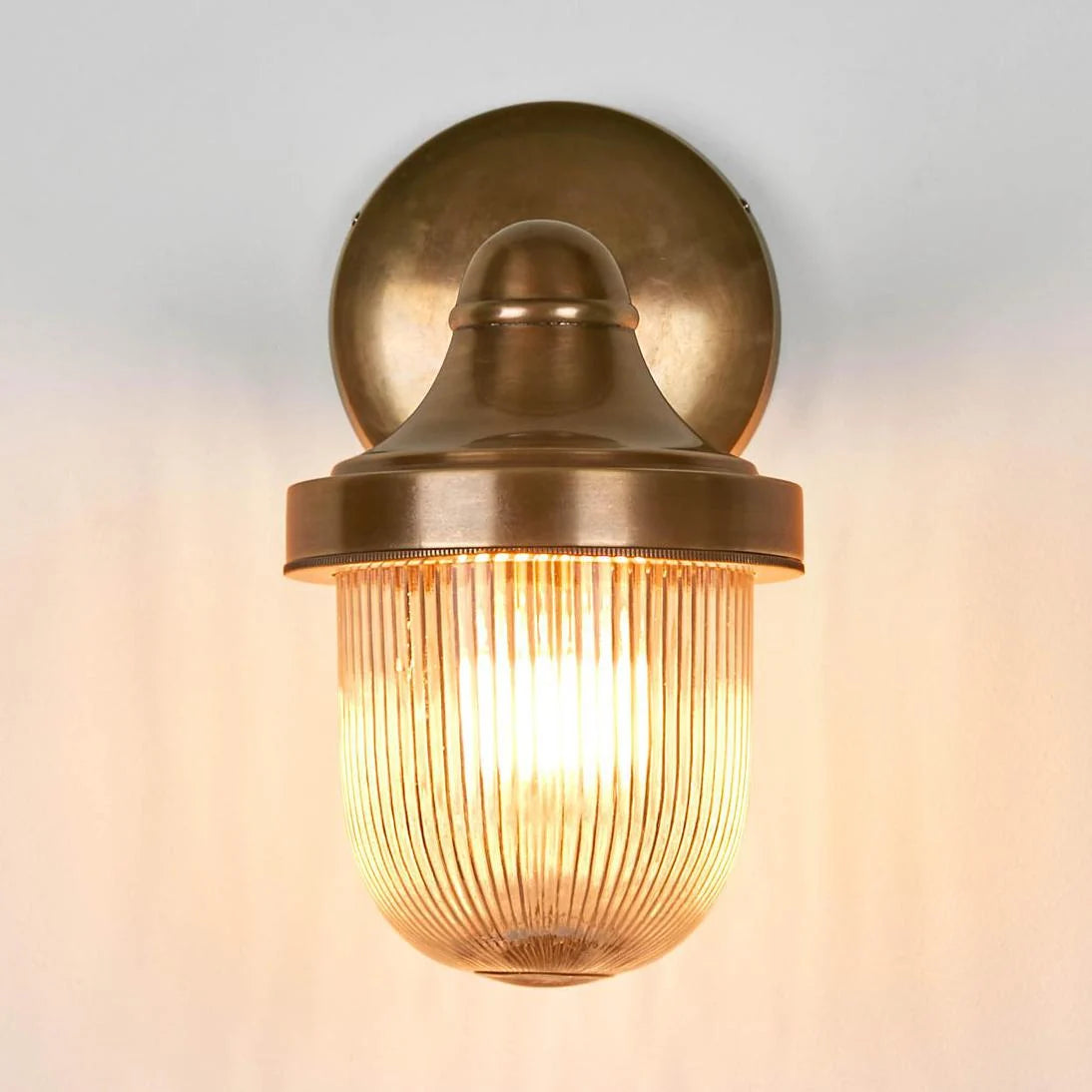 Jade Outdoor Wall Light Brass & Clear - ELPIM31070AB